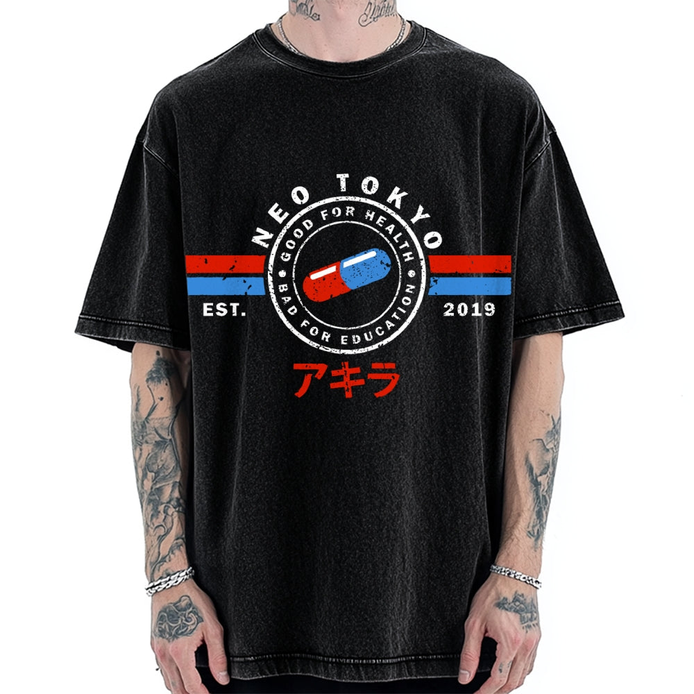 Neo Tokyo Akira Anime Vintage Washed T-shirt