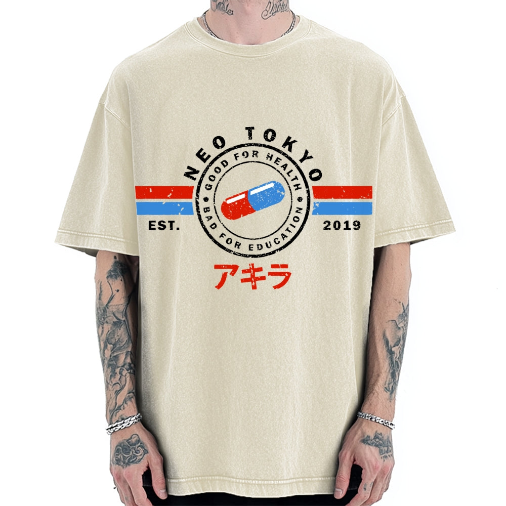 Neo Tokyo Akira Anime Vintage Washed T-shirt