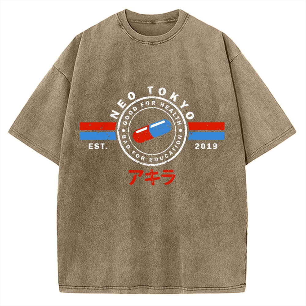 Neo Tokyo Akira Anime Vintage Washed T-shirt