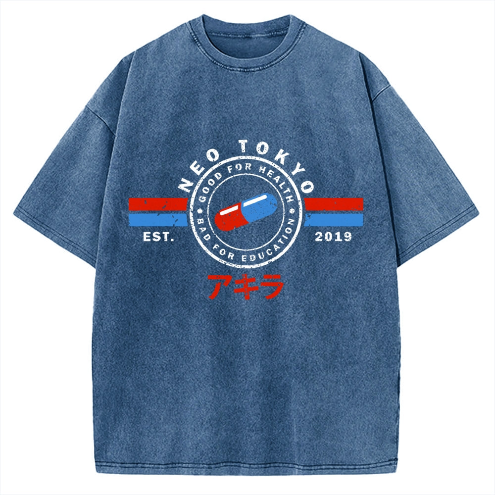 Neo Tokyo Akira Anime Vintage Washed T-shirt