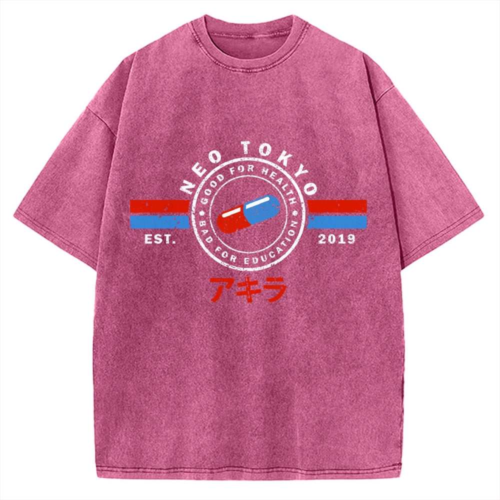 Neo Tokyo Akira Anime Vintage Washed T-shirt