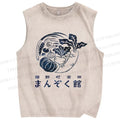 Unisex Vegetables Printed Washed Tank Top