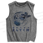 Unisex Vegetables Printed Washed Tank Top