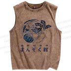 Unisex Vegetables Printed Washed Tank Top