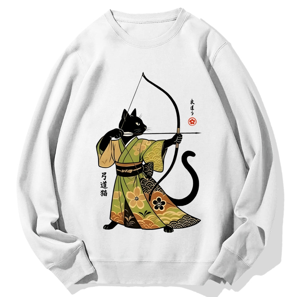 Japan Cat Archery Cotton Sweatshirt