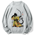 Japan Cat Archery Cotton Sweatshirt