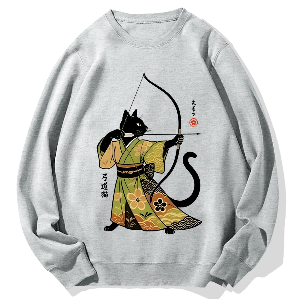 Japan Cat Archery Cotton Sweatshirt