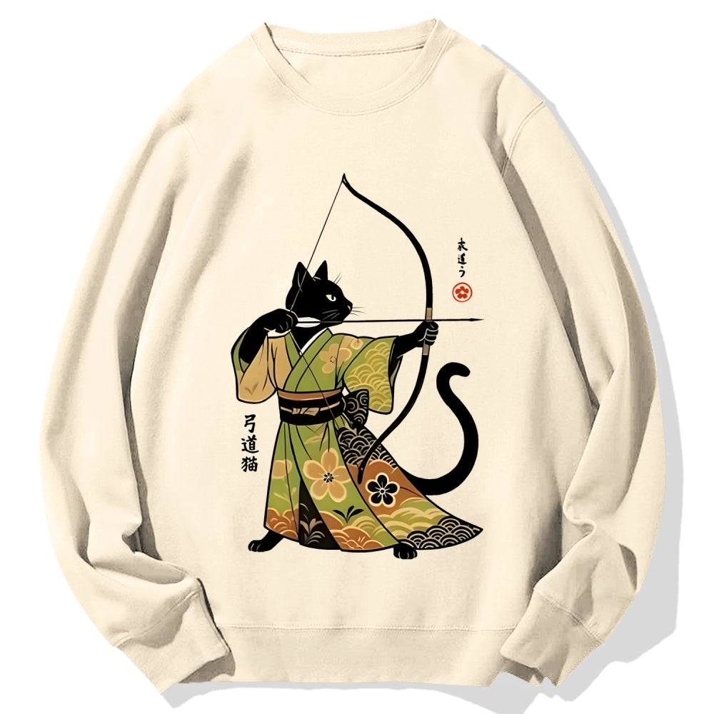 Japan Cat Archery Cotton Sweatshirt