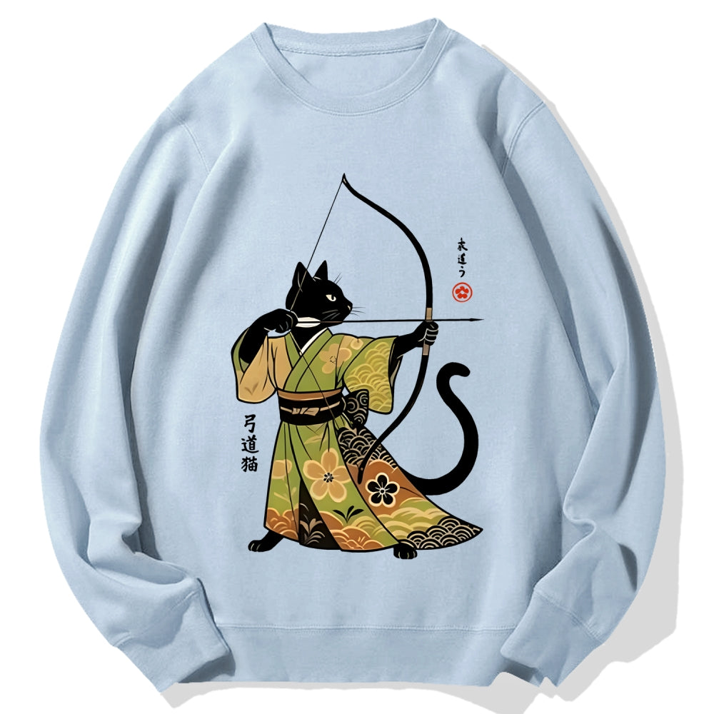 Japan Cat Archery Cotton Sweatshirt