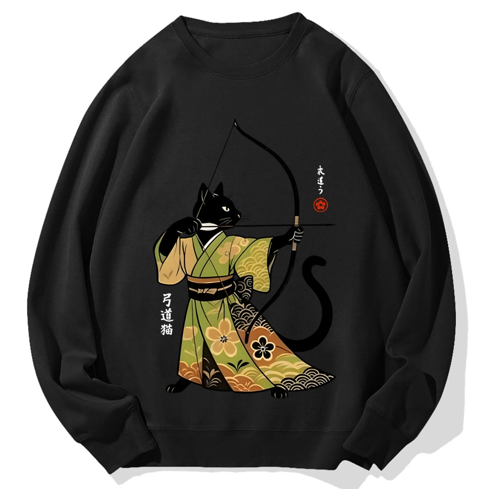 Japan Cat Archery Cotton Sweatshirt