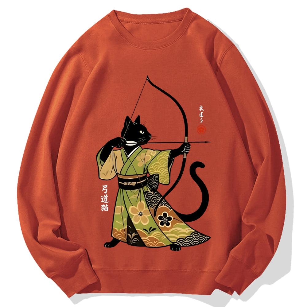 Japan Cat Archery Cotton Sweatshirt