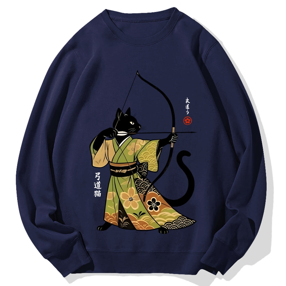 Japan Cat Archery Cotton Sweatshirt
