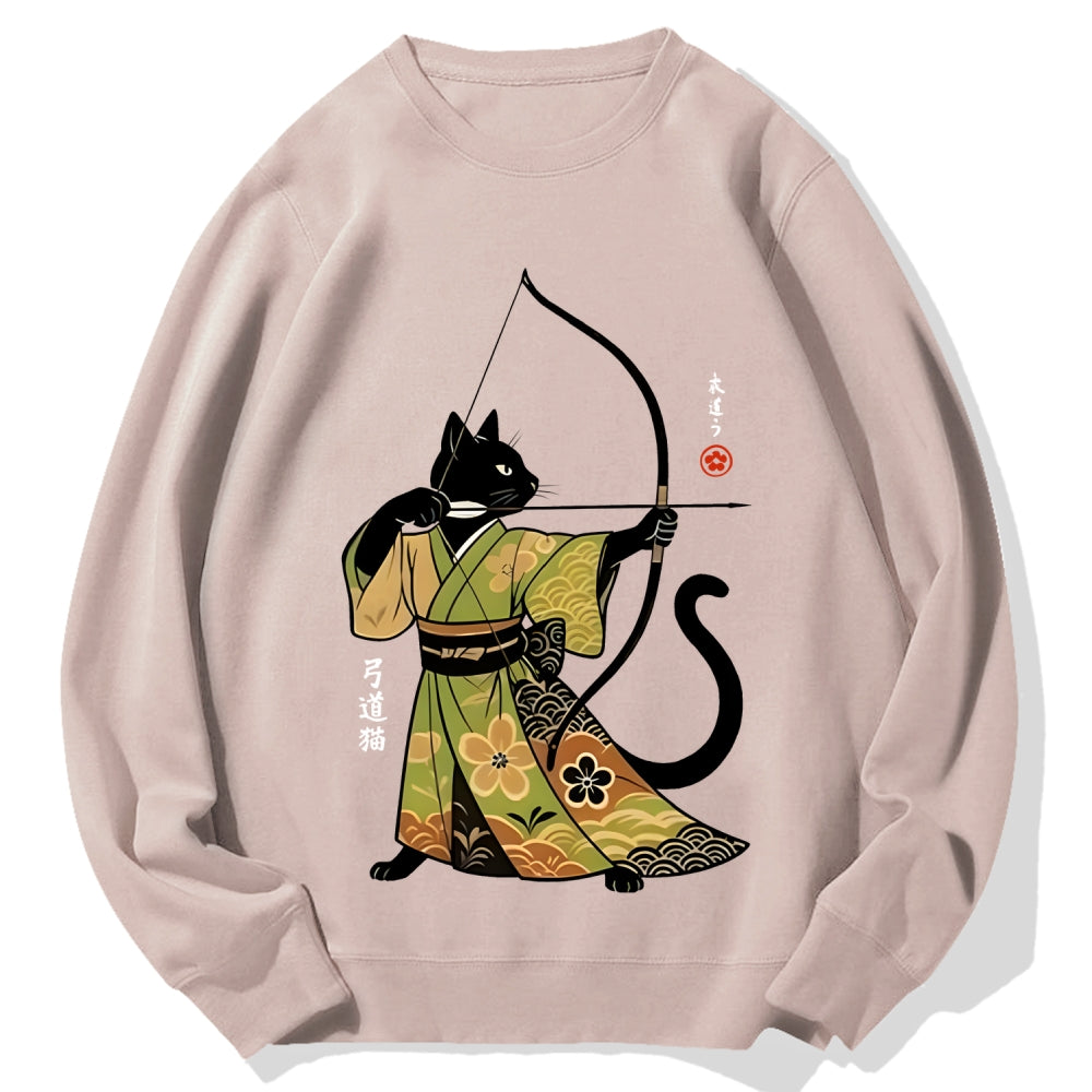 Japan Cat Archery Cotton Sweatshirt