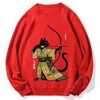 Japan Cat Archery Cotton Sweatshirt