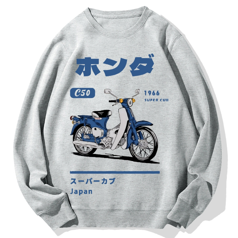 Honda C50 Super Cub Motorcycle Cotton Sweatshirt
