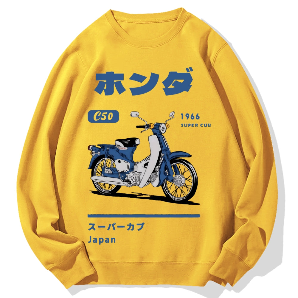 Honda C50 Super Cub Motorcycle Cotton Sweatshirt