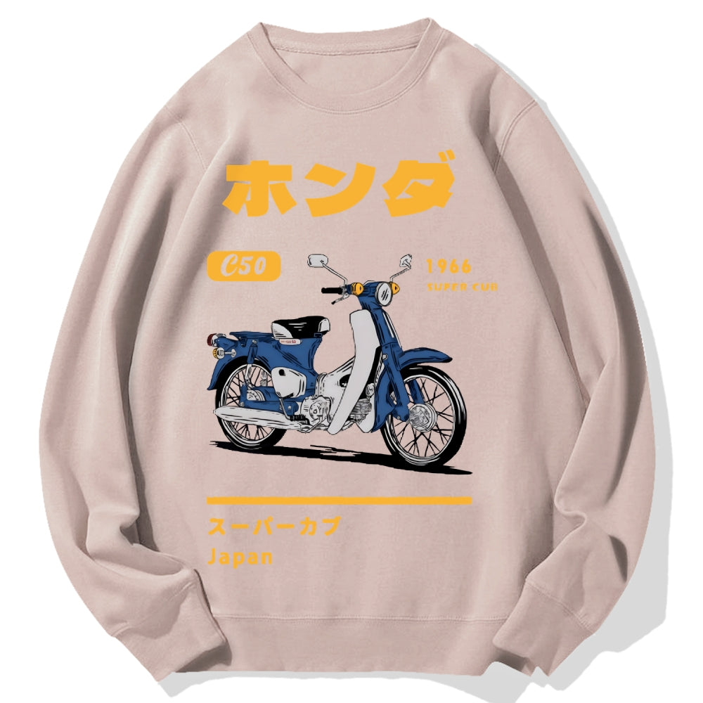 Honda C50 Super Cub Motorcycle Cotton Sweatshirt