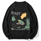 Rage Consumes Me Frog Cotton Sweatshirt