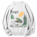 Rage Consumes Me Frog Cotton Sweatshirt