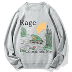 Rage Consumes Me Frog Cotton Sweatshirt