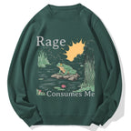 Rage Consumes Me Frog Cotton Sweatshirt