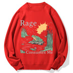 Rage Consumes Me Frog Cotton Sweatshirt