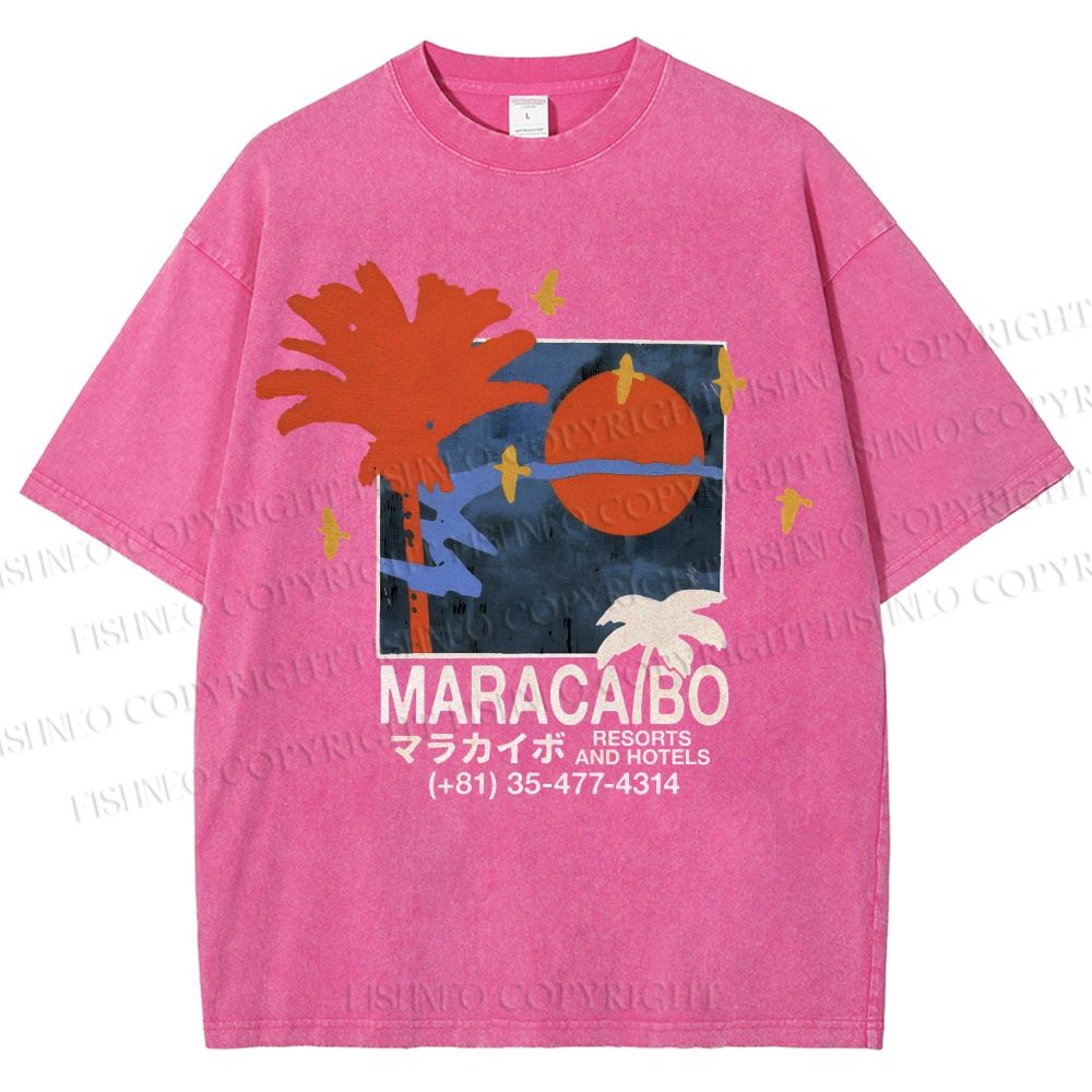 Unisex Maracabo Printed Washed Tee