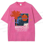 Unisex Maracabo Printed Washed Tee