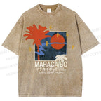 Unisex Maracabo Printed Washed Tee