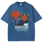 Unisex Maracabo Printed Washed Tee