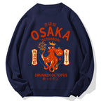 Osaka Dotonbori Drunken Octopus Cotton Sweatshirt