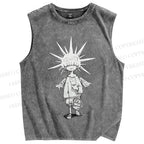 Unisex Darkarts Printed Washed Tank Top