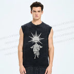 Unisex Darkarts Printed Washed Tank Top