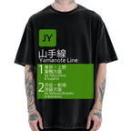 Yamanote Line Vintage Washed T-shirt