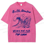 Unisex Waves Pop Ocrn Printed Washed Tee