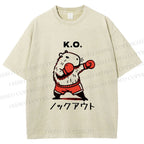 Unisex K.O. Boxing Capybara Printed Washed Tee