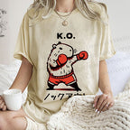 Unisex K.O. Boxing Capybara Printed Washed Tee