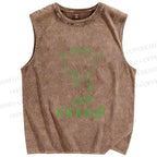 Unisex Skate Frog Kickflip Printed Washed Tank Top