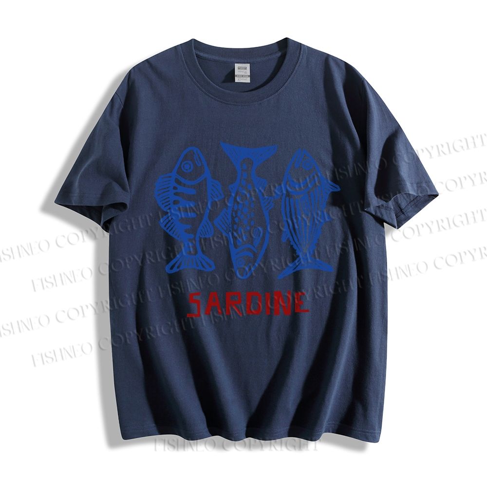 Unisex Vintage Sardine Classic Cotton T-shirt