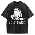 Self Care Frog Vintage Washed T-shirt
