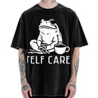Self Care Frog Vintage Washed T-shirt
