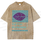 Yayoi Kusama Purple Leafe Washed T-Shirt