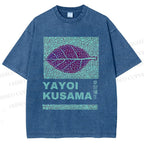 Yayoi Kusama Purple Leafe Washed T-Shirt