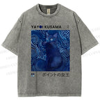 Yayoi Kusama Cat Vintage Vintage Washed T-shirt