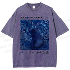 Yayoi Kusama Cat Vintage Vintage Washed T-shirt