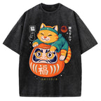 Neko Daruma Vintage Washed T-shirt