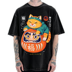 Neko Daruma Vintage Washed T-shirt