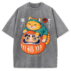 Neko Daruma Vintage Washed T-shirt