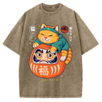 Neko Daruma Vintage Washed T-shirt