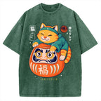 Neko Daruma Vintage Washed T-shirt